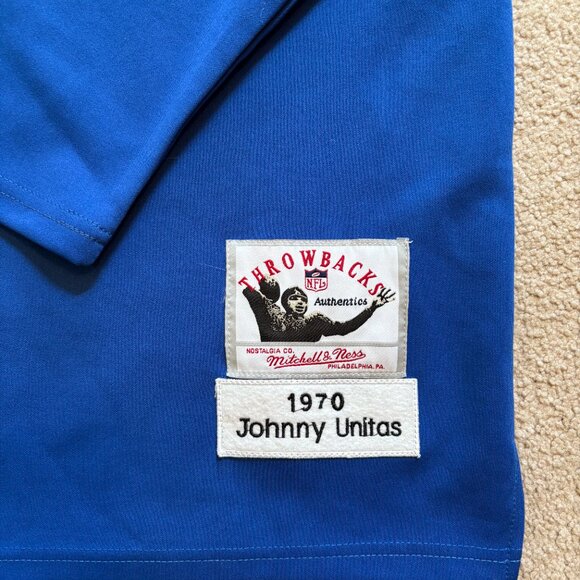 Johnny Unitas #19 Long Sleeve Jersey 1970 Throwback Authentics Men's Size 54 - Picture 6 of 7